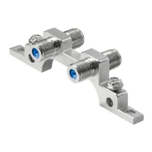 Goobay 11826 2 X F toldó aljzat-aljzat falonkívüli szereléshez 115021430 - Koax csatlakozó