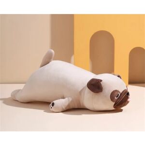 Óriás méretű 2in1 párna és plüss kutyus - pihe-puha mopsz alakú párna - 53 x 30 x 20 cm