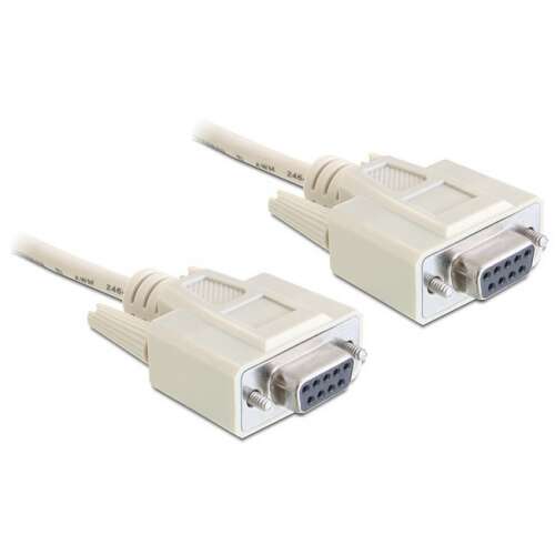 Cablu serial Delock Null modem, 9 pini, F/F, 5 m