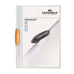 Gyorsfűző, klipes, A4, DURABLE "Swingclip® 30", narancs 122868525 - Durable