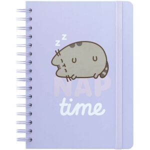 Pusheen cicás spirál napló, A/5, 90 lapos, Moments, lila 115055517 - Napló
