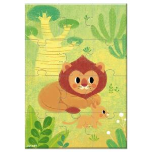 Janod Oroszlán Mini Puzzle, 12 darabos - Janod