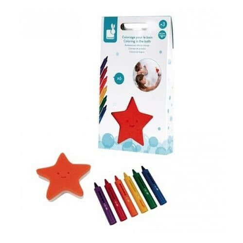 Janod Fürdő zsírkréták csillag szivaccsal és csomagolással