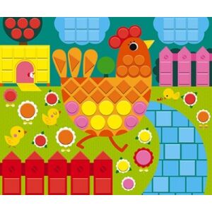 Janod Képmozaik matricás készlet - Csirke minta - Janod