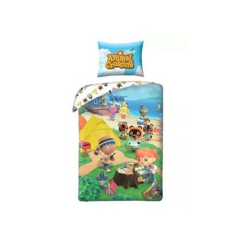 Posteľná bielizeň Animal Crossing, obliečka na prikrývku 140x200 cm a obliečka na vankúš