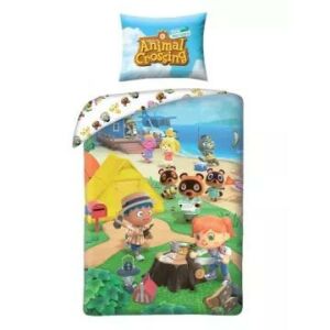 Pościel Animal Crossing, poszwa na kołdrę 140x200 cm i poszewka na poduszkę - Dekoracja