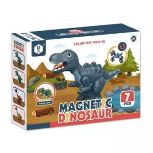 Rozoberateľná magnetická figúrka dinosaura - 7-dielna súprava, balenie - Magnetická stavebná hra