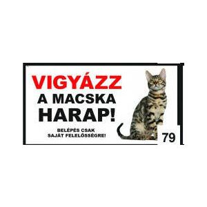 Macskatábla - fém (kolyok bengáli) 9x13cm 115059034 - Jelölés & Figyelmeztetés
