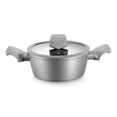 Royalty Line ezüstszürke fazék üvegfedővel