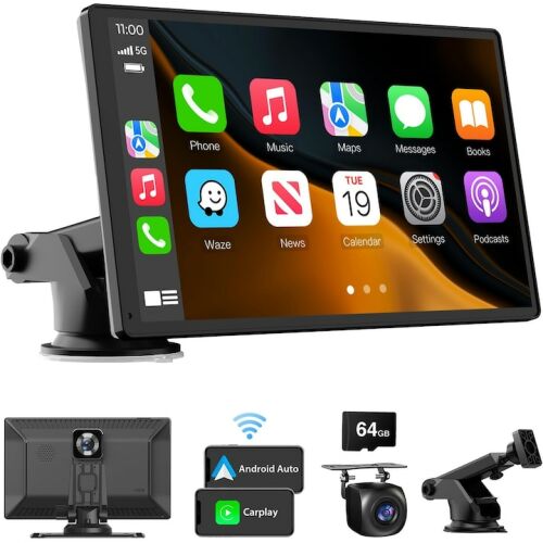 Multimédiás autós navigáció VICHEMA Tech, 4K Dash Cam, 9 hüvelykes HD Full Touch, 2 GB RAM, Wireless Carplay / Android Auto, Splitscreen, Mirror Link, Hangvezérlés, G-szenzor, hurokrögzítés,