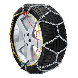 Pair of snow chains with rhombus pattern | 9 mm links KN90