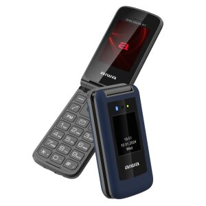Aiwa FP-30-2G/BL Dual SIM kagylótelefon, kék és szürke, nyitott - Aiwa