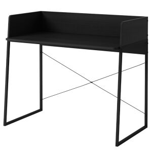 Minimalistischer schwarzer Schreibtisch, ideal für kleine Räume, 100 cm breit - Bürostuhl und Schreibtische