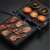Russell Hobbs 3-in-1 panini grill and griddle, grilling bacon, mushrooms, and tomatoes
