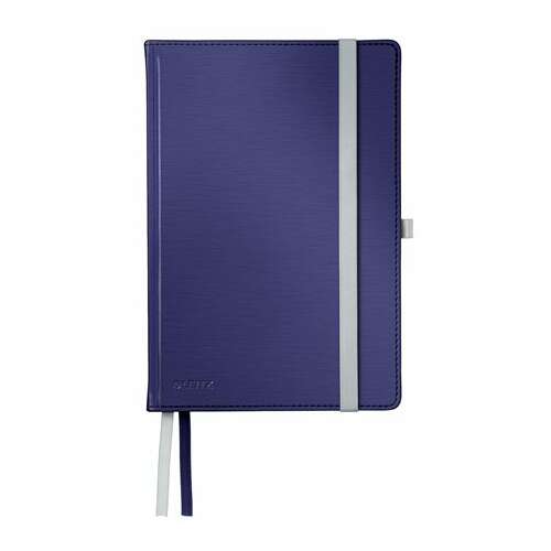 LEITZ "Style" A5 chequered 80 pages hardcover titanium blue notebook