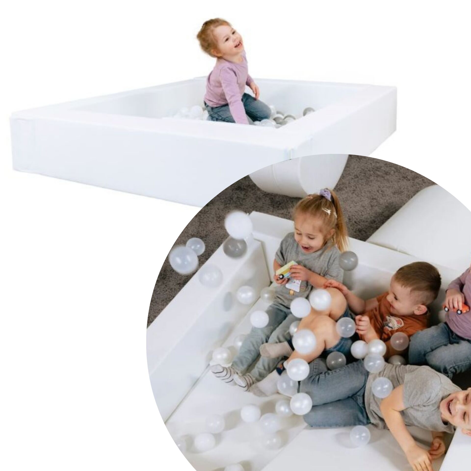 IGLU SOFT PLAY habszivacs Labdamedence - fehér