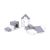 IGLU Soft Play foam playset, gray and white, dimensions