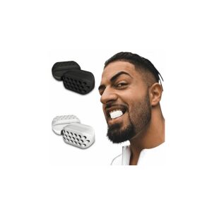 Állkapocs erősítő Jawline labda - fehér és fekete, Állkapocs edző labda - Alakformálás