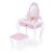 Ecotoys Pink and White Wooden Vanity Table with Accessories