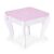 Ecotoys Pink and White Vanity Table Stool