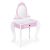 Ecotoys Pink and White Vanity Table - Minimalist Design