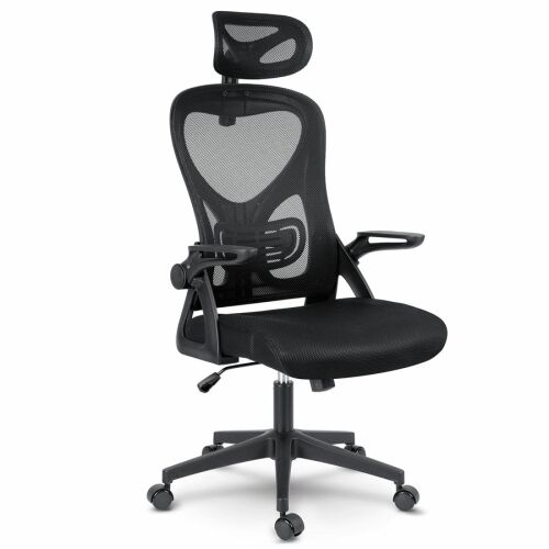Sofotel Todden Fekete Ergonomikus Irodai Szék Hálós Háttámlával és Állítható Fejtámlával