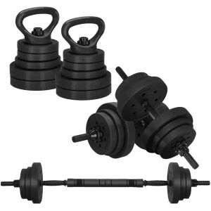 Springos 2x10kg Komposit Hantel- und Kettlebell-Set - Heimtraining