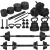 Springos FA1672 complete set of composite dumbbells, kettlebells and barbell