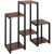 Springos Black and Brown Metal and Wood Plant Stand