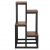 Springos 4-Tier Plant Stand with Black Frame and Brown Shelves