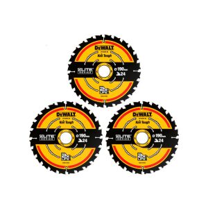 DEWALT EXTREME 190mm 24T Tarcza pilarska do drewna, 3 sztuki - Tarcza tnąca