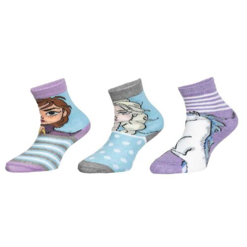 Disney Jégvarázs 3 darabos gyerek zokni szett, Anna, Elsa és egy ló karakterrel