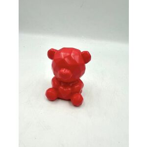 Szives maci piros maci figura, dekoratív maci szobor - Ajándék ötlet Valentin-napra