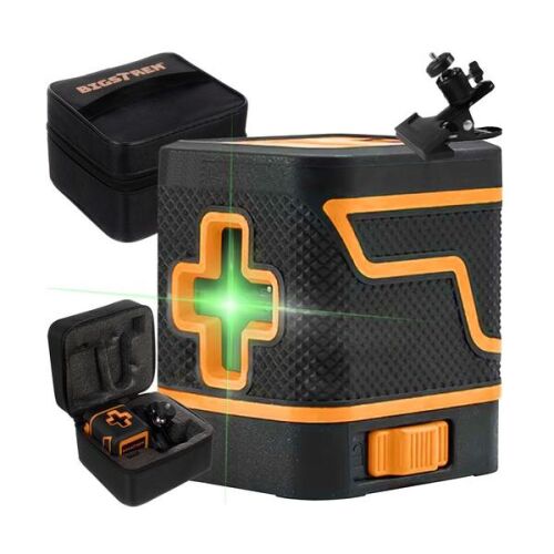 BIGSTREN green cross laser level with carrying case and adjustable clip