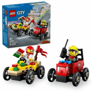 LEGO® City Pizzásautó vs. tűzoltóautó, versenyautós csomag 60458