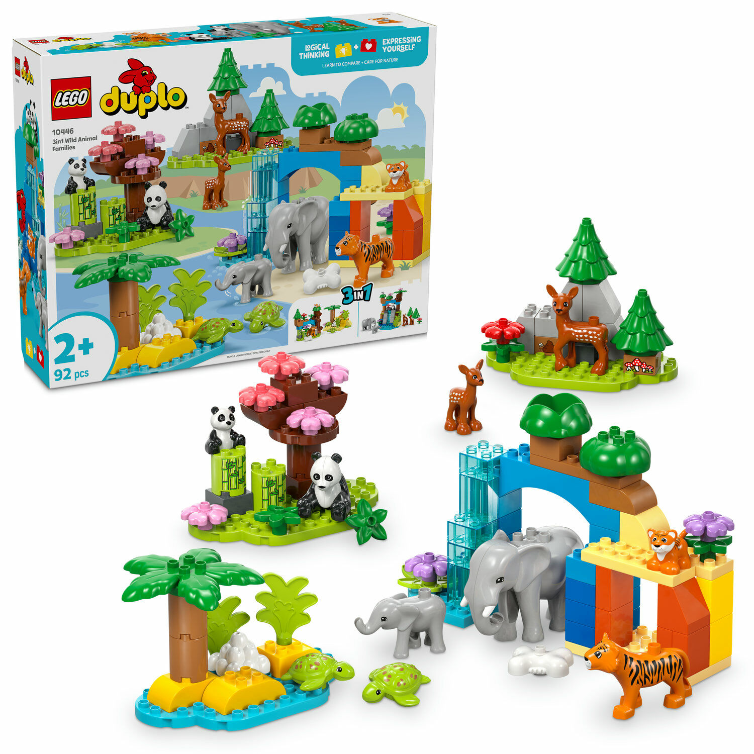 E-shop LEGO® DUPLO® 3 v 1 zvieracie rodiny vo voľnej prírode 10446