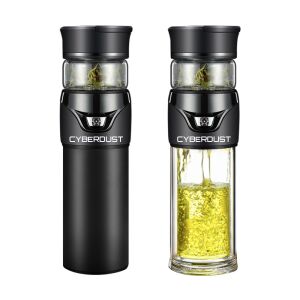 Infuzor de cea CYBERDUST, termos cu filtru de cea din oțel inoxidabil, pereți dubli, ideal pentru călătorii de afaceri, birou, drumeții - Termosuri și suporturi pentru băuturi