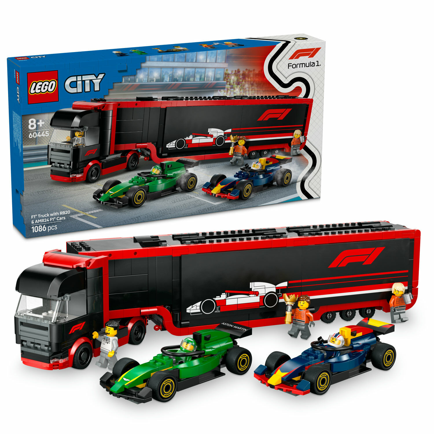 E-shop LEGO® City Kamión F1® s autami RB20 a AMR24 F1® 60445