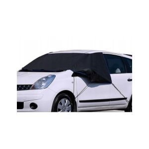 Carpassion autó szélvédő és oldalsó tükör jégvédő takaró egy fehér autón - Szélvédő takaró