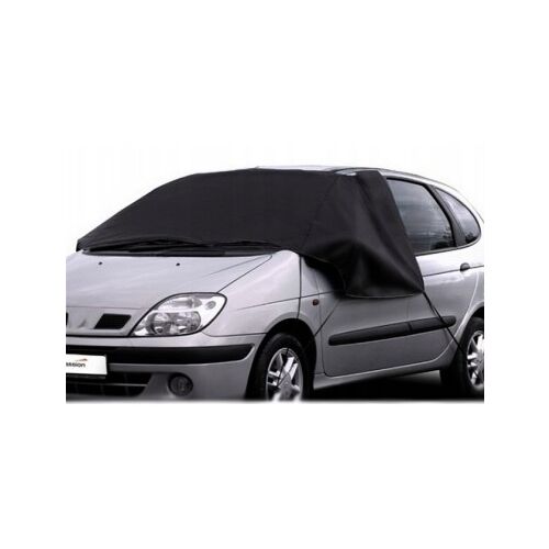 Carpassion szélvédő és oldalsó tükör takaró felszerelve egy autón.