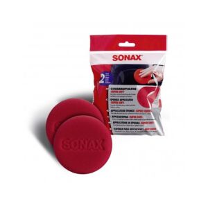 Sonax 2 pachete de tampoane de aplicare pentru ceară și etanșare, super moi, pentru aplicarea ușoară a cerii sau etanșantului pe vopseaua mașinii - Sonax