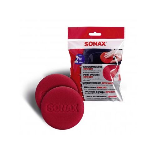 Sonax 2 pachete de tampoane de aplicare pentru ceară și etanșare, super moi, pentru aplicarea ușoară a cerii sau etanșantului pe vopseaua mașinii