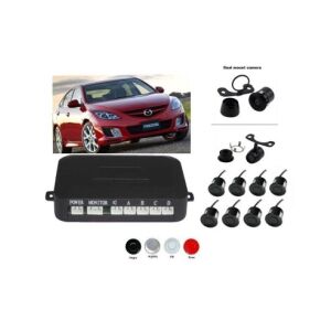 Senzori de parcare S600-8 cu cameră frontală și spate, alb - Camere auto