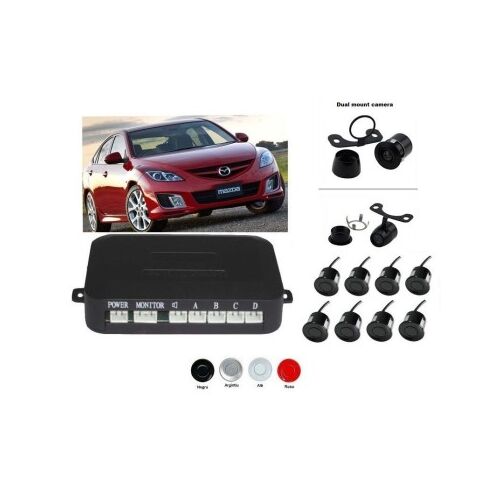 Senzori de parcare S600-8 cu cameră frontală și spate, alb