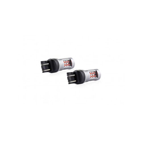 Sada 2 LED Car Red T20 W21/5W Canbus žiaroviek s 24SMD dvojitou intenzitou 12-24V Red