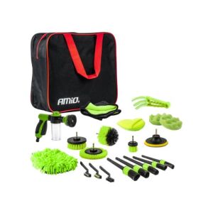 Amio 21-teiliges Auto-Detailing-Set mit Reinigungswerkzeugen und Zubehör - AMiO