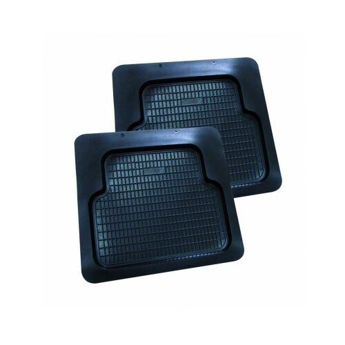 Szett 2 univerzális fekete gumi autó szőnyeg hátsó ülésekhez