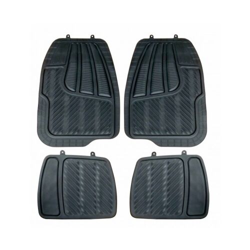 4 darabos univerzális fekete PVC autószőnyeg szett Bottari Strong Rain