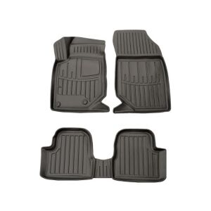 Автомобилни стелки Citroen DS3 Crossback (2018-), черен тип тава от гума, пълен комплект - Килим за кола