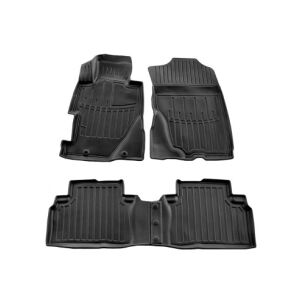 Sada čiernych gumových autokoberčekov pre Honda Civic 4D (2006-2011) - Autokoberce